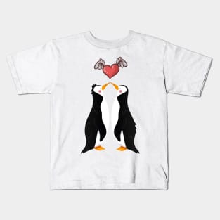 Cute Penguin Valentine Day Kids T-Shirt